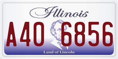IL license plate A406856