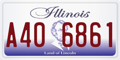 IL license plate A406861