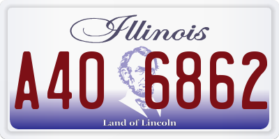 IL license plate A406862