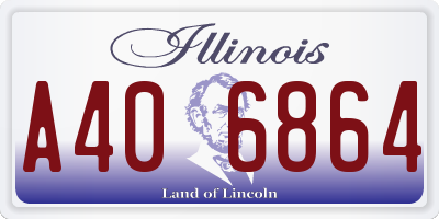 IL license plate A406864