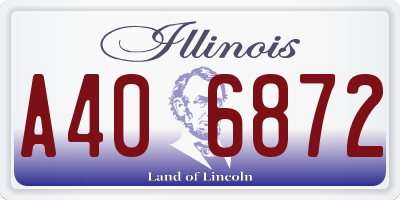 IL license plate A406872
