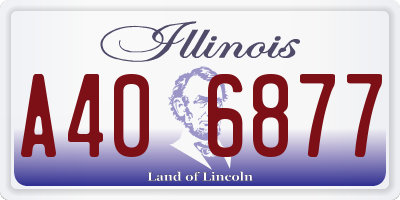 IL license plate A406877