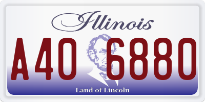 IL license plate A406880