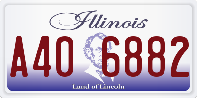 IL license plate A406882