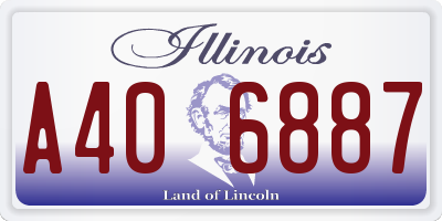 IL license plate A406887