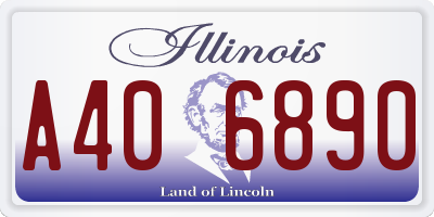 IL license plate A406890