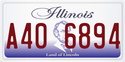 IL license plate A406894