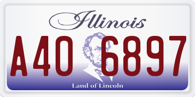 IL license plate A406897