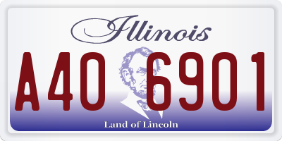 IL license plate A406901