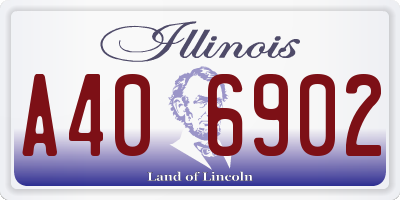 IL license plate A406902
