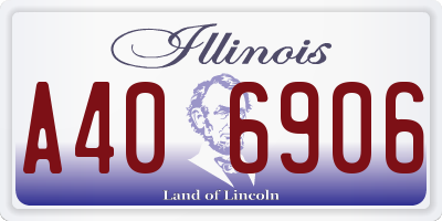 IL license plate A406906