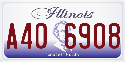IL license plate A406908