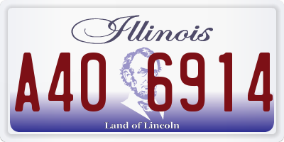 IL license plate A406914