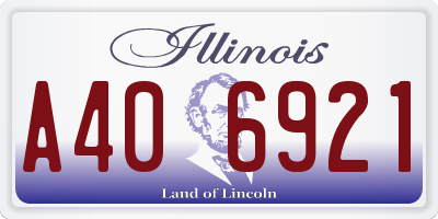 IL license plate A406921