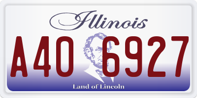 IL license plate A406927
