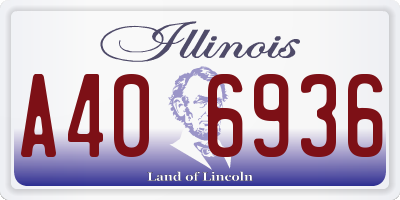 IL license plate A406936