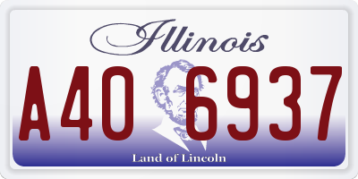 IL license plate A406937