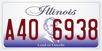 IL license plate A406938