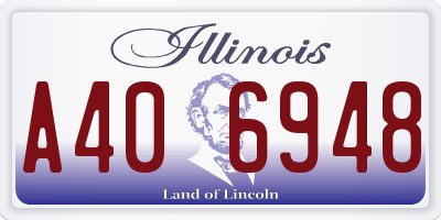 IL license plate A406948