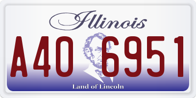 IL license plate A406951