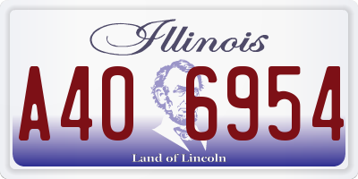 IL license plate A406954