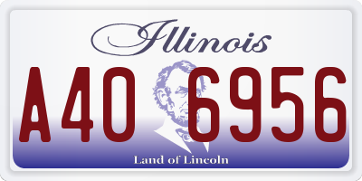 IL license plate A406956