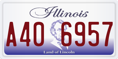 IL license plate A406957