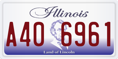 IL license plate A406961
