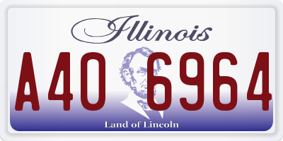 IL license plate A406964