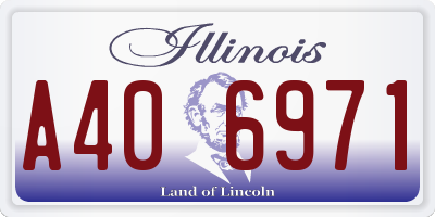 IL license plate A406971