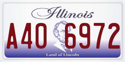 IL license plate A406972