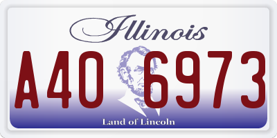 IL license plate A406973