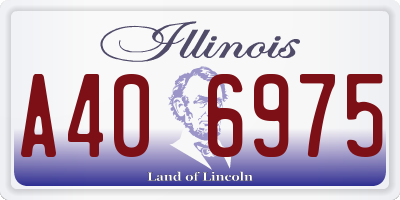 IL license plate A406975