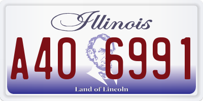 IL license plate A406991