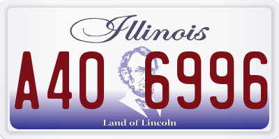 IL license plate A406996