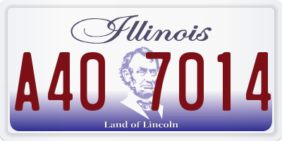 IL license plate A407014