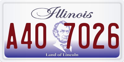 IL license plate A407026