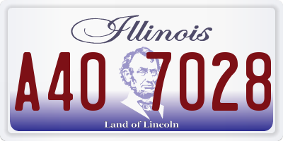 IL license plate A407028