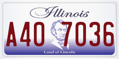 IL license plate A407036