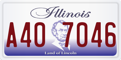 IL license plate A407046