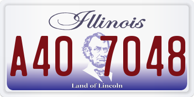 IL license plate A407048