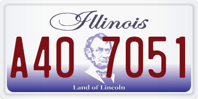 IL license plate A407051