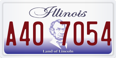 IL license plate A407054