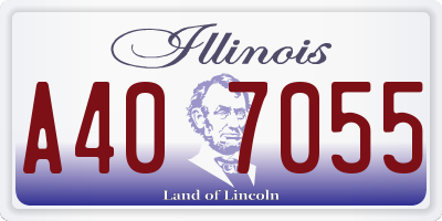 IL license plate A407055