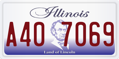 IL license plate A407069