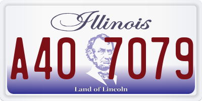 IL license plate A407079