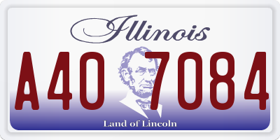 IL license plate A407084