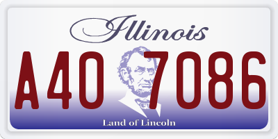 IL license plate A407086