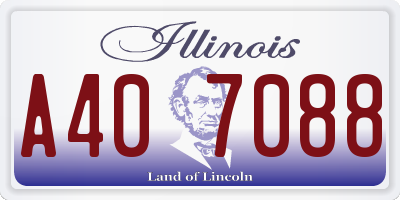 IL license plate A407088