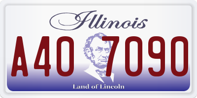 IL license plate A407090